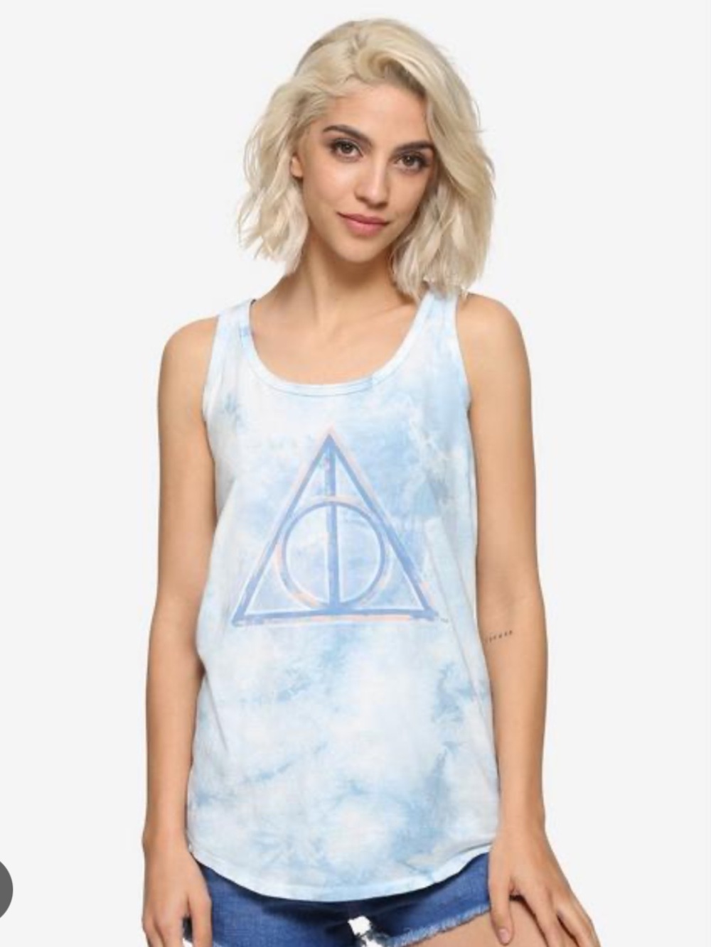 ✌🏼😎 Harry Potter Tie-Dye Deathly Hallows Tank Top size M NWT